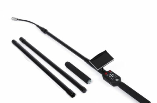 Caméra endoscope sur perche Scopicam avec poignée à écran, perches rallonges et tête caméra